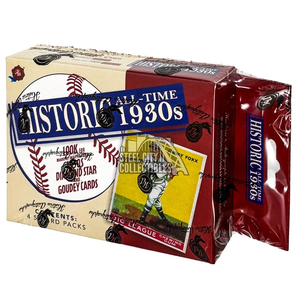 2026 Historic Autographs All-Time 1930s Baseball Hobby Box - 4 Packs, 5 Cards per Pack, Possible Autos, Buy Backs & Relics