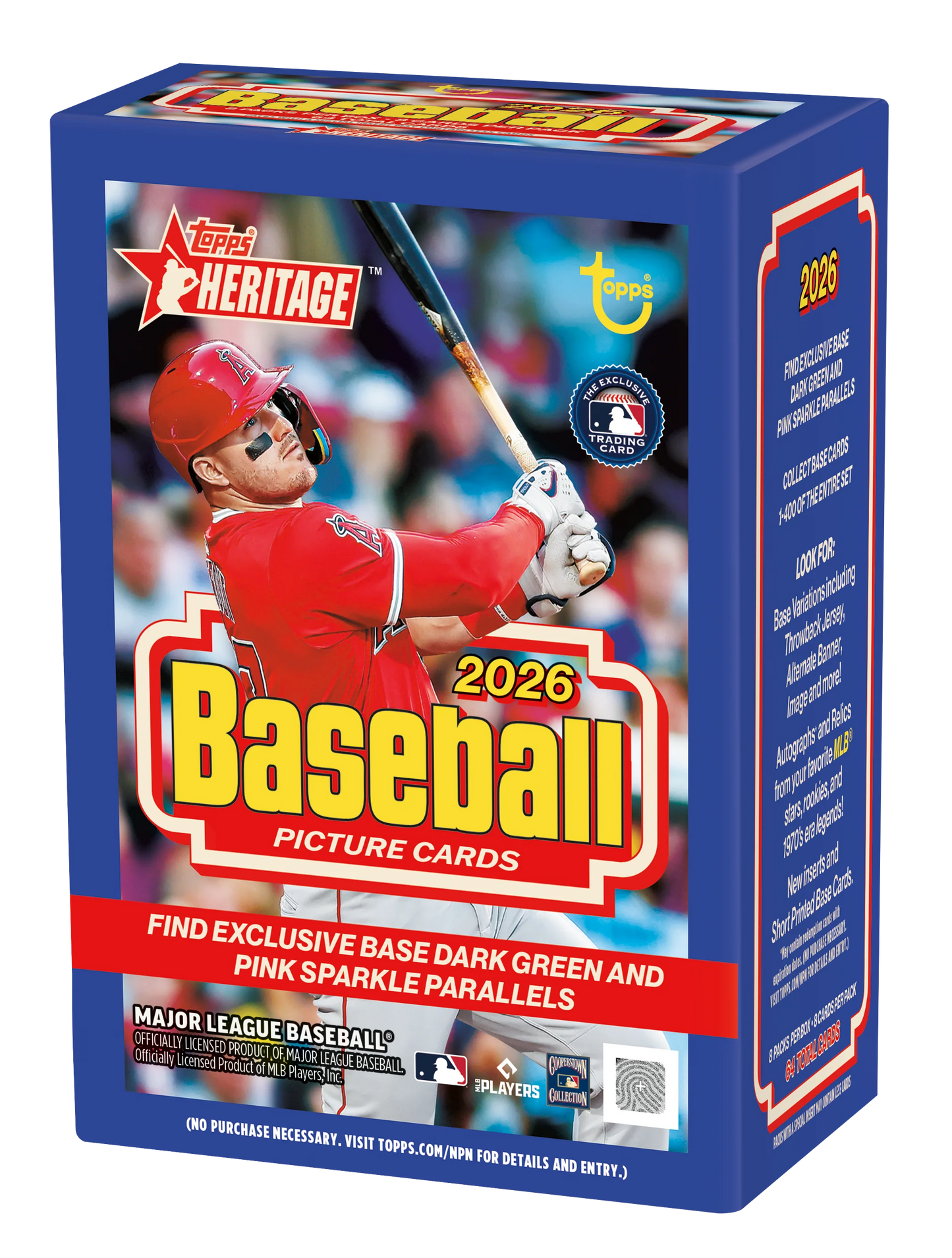 2026 Topps Heritage Baseball Blaster Box - 8 Packs per Box, 8 Cards per Pack