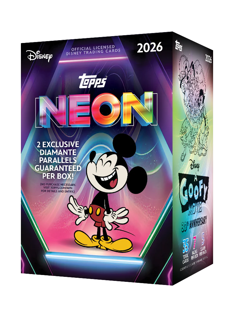 2026 Topps Disney Neon Blaster Box - 7 Packs per Box, 5 Cards per Pack