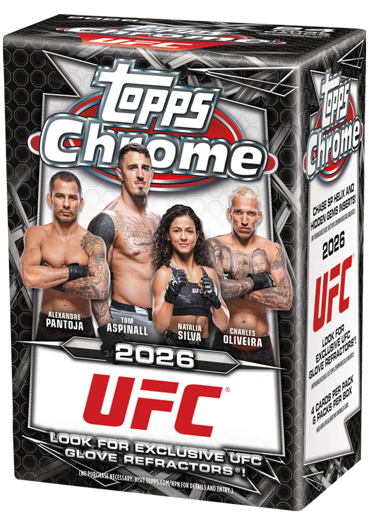 2026 Topps Chrome UFC Blaster Box - 6 Packs per Box, 4 Cards per Pack
