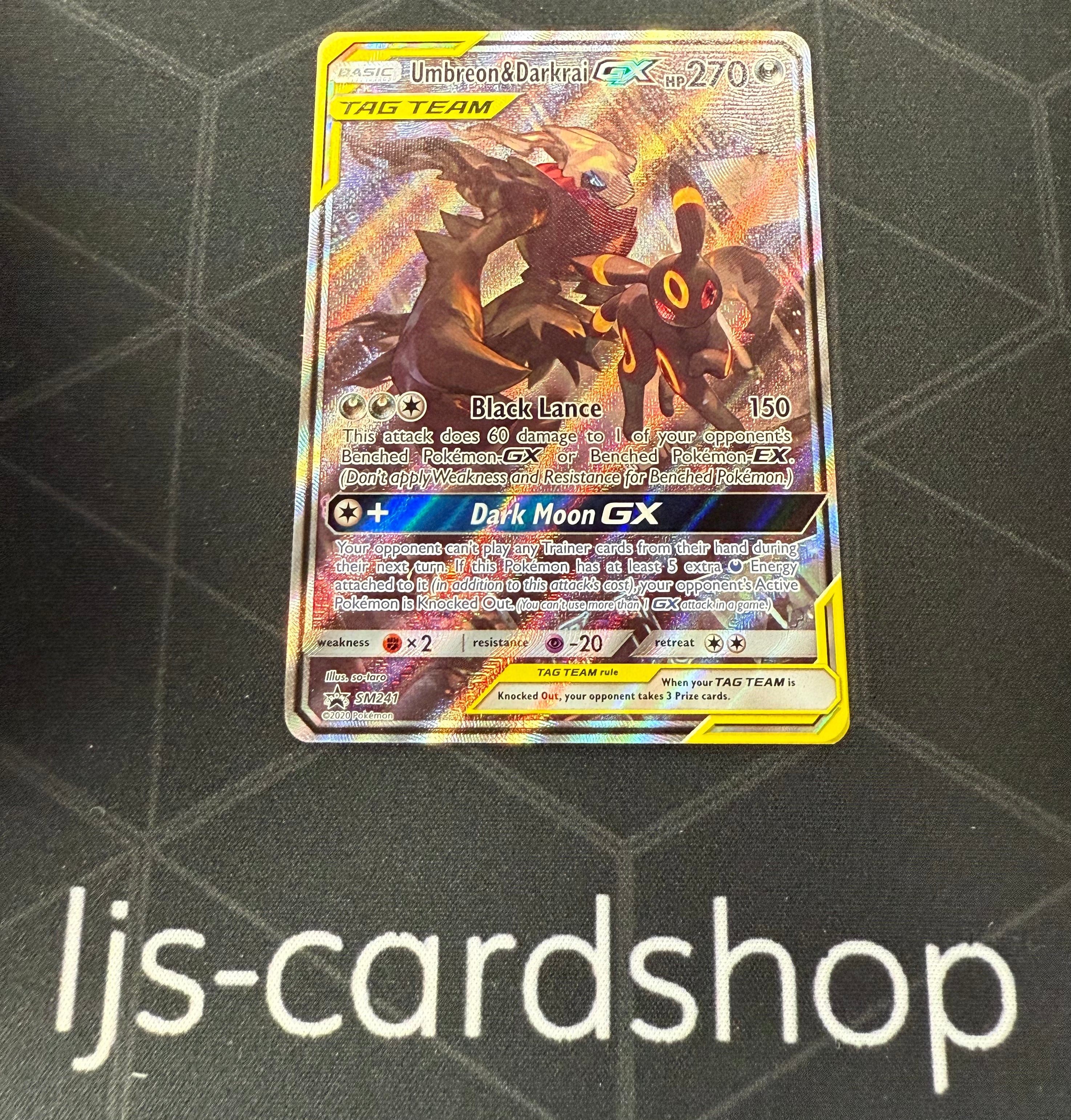 Pokemon Umbreon & Darkrai GX Tag Team LP – LJ's Card Shop
