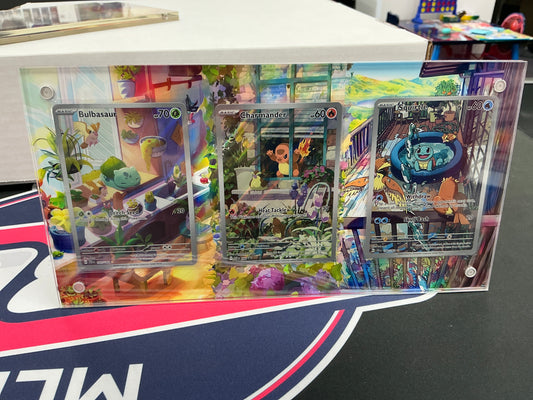 Pokemon Bulbasaur, Charmander, Squirtle Extended Art w/ Acrylic case ISO JD