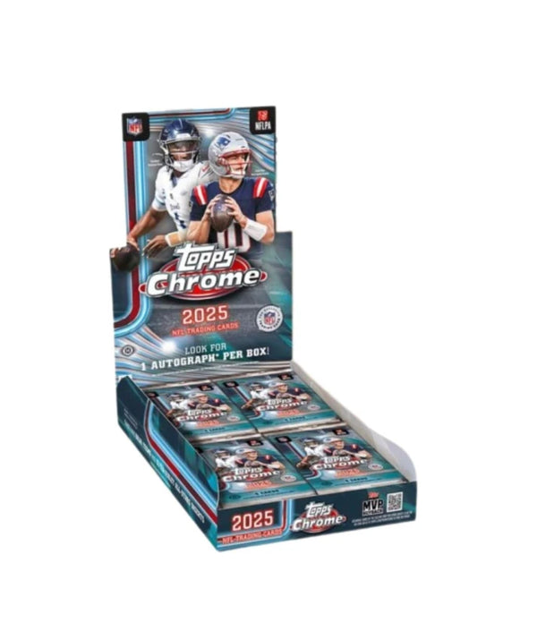 2025 Topps Chrome NFL Hobby Box - 20 Packs per Box, 4 Cards per Pack, 1 Auto