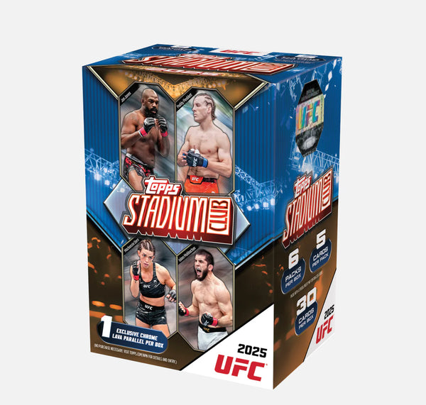 2025 Topps Stadium Club UFC Blaster Box - 6 Packs Per Box, 5 Cards Per Pack TD