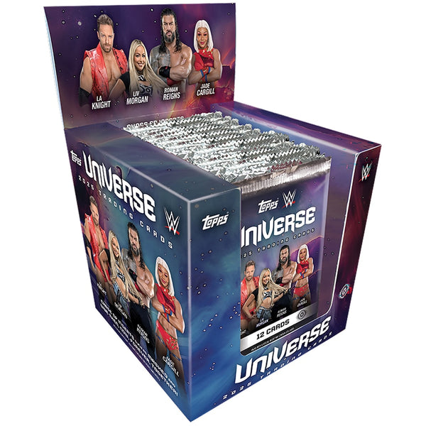 2025 Topps WWE Universe Hobby Box - 10 Packs Per Box, 12 Cards Per Pack, 2 Autos & 1 Relic TD