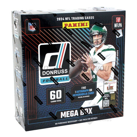 2024 Panini Donruss Football Mega Box - 6 Packs per Box, 12 Cards Per Pack. Possible Downtowns
