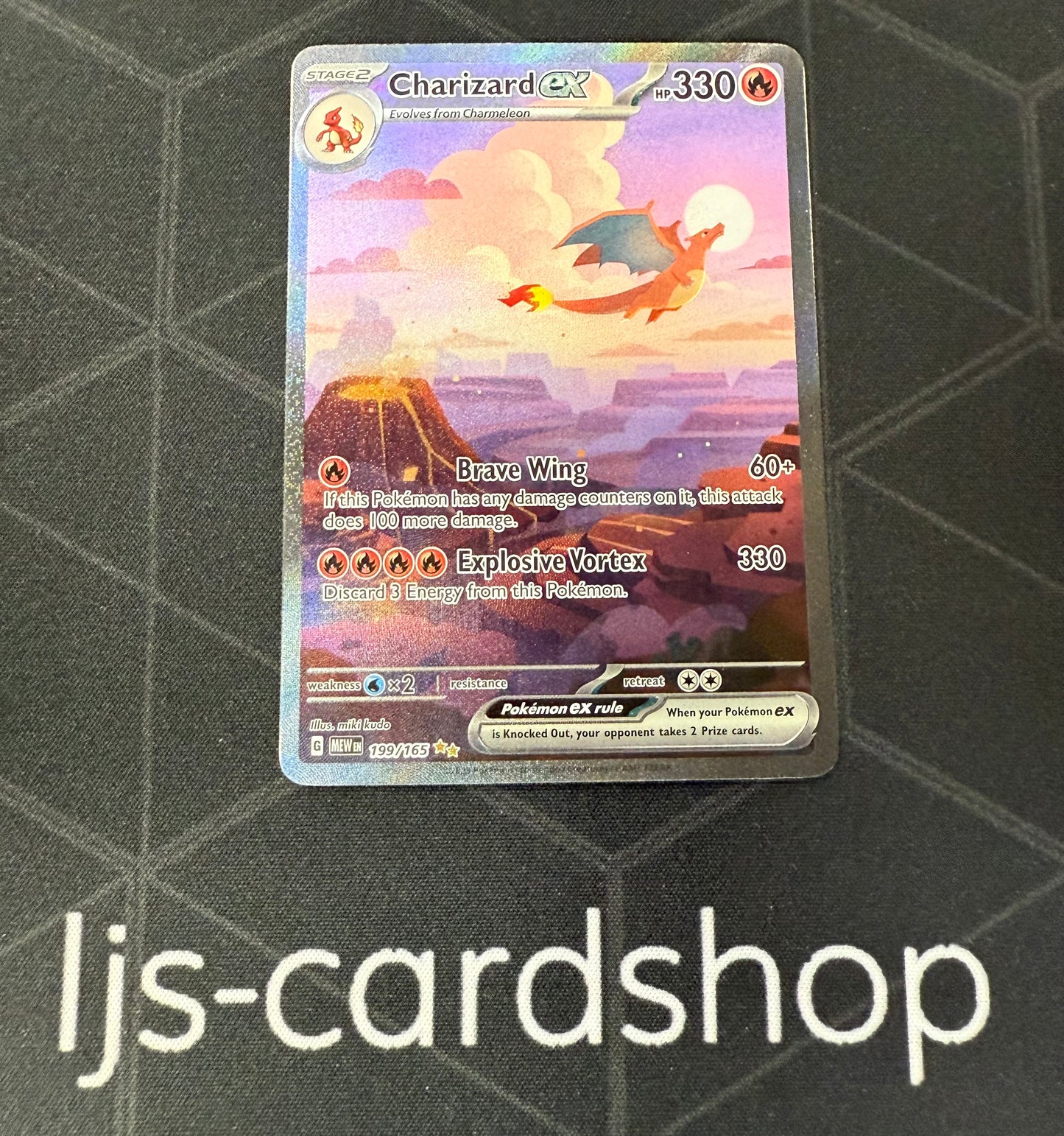 Pokemon Scarlet and Violet 151 Charizard EX SIR NM 199/165 JD