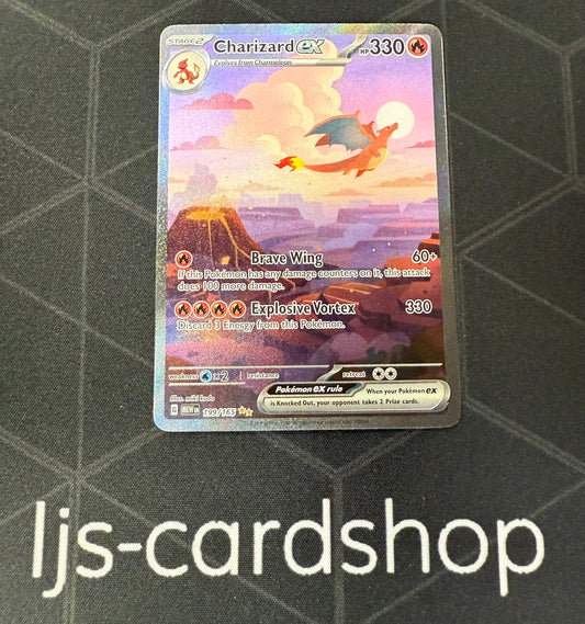 Pokemon Scarlet and Violet 151 Charizard EX SIR NM 199/165 JD