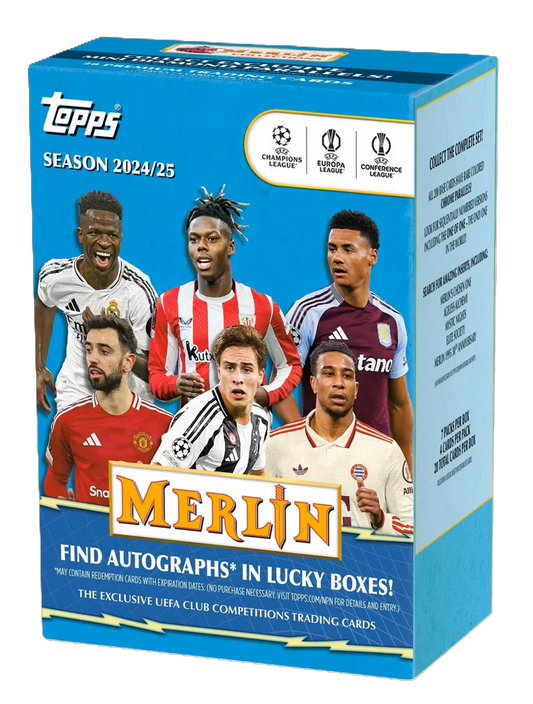 2024-25 Topps Merlin Chrome Blaster Box - 7 Packs, 4 Cards Per Pack TD