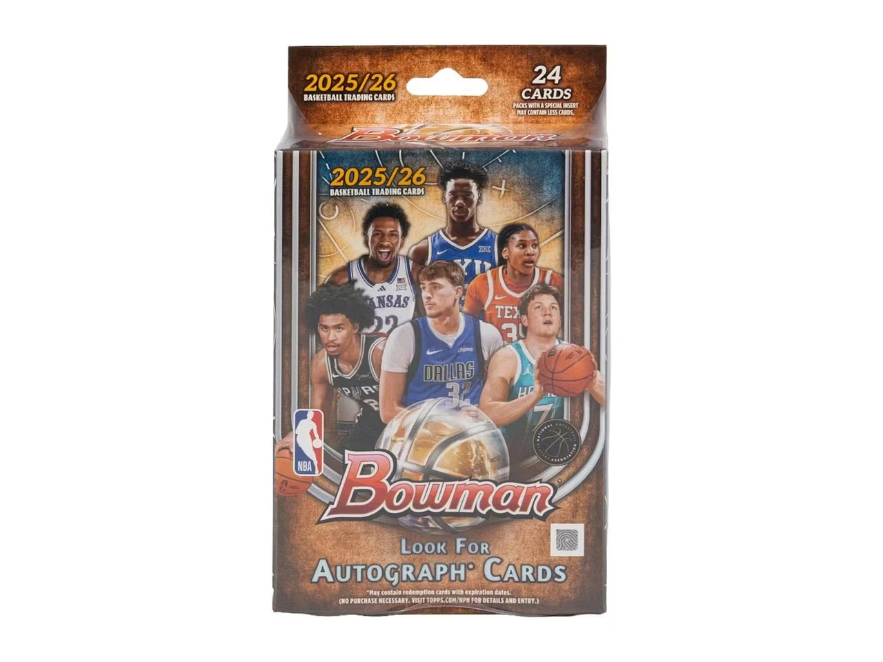 2025-26 Bowman Basketball Hanger Box - 24 Cards per Box