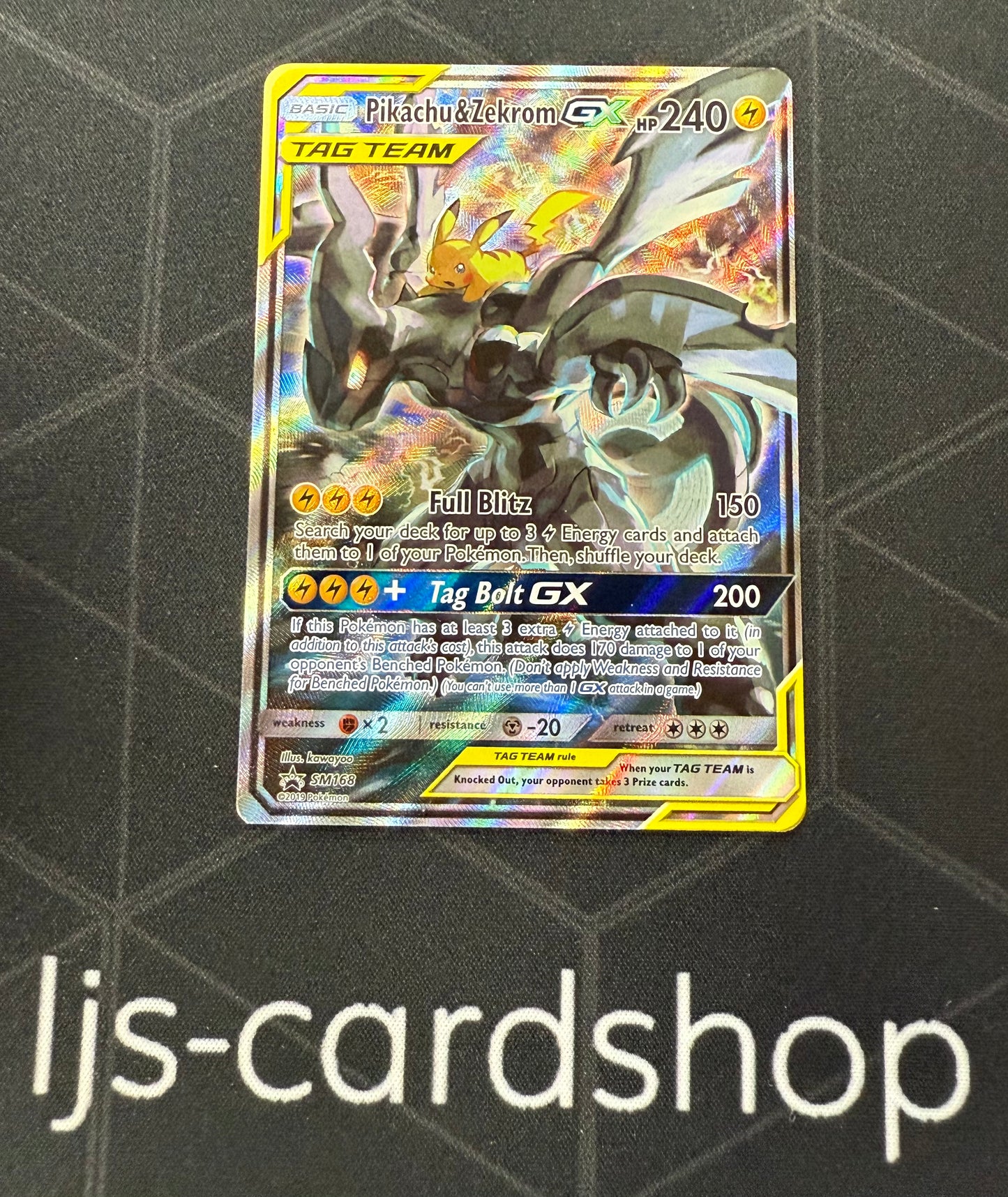 Pokemon Pikachu & Zekrom Tag Team GX SM168