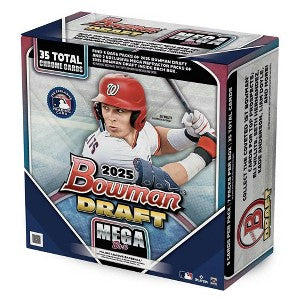 2025 Bowman Draft Mega Box -  7 Packs Per Box, 5 Cards Per Pack + 2 Exclusive Chrome Packs TD