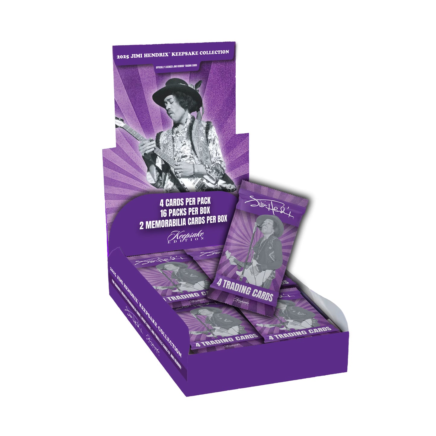 2025 Jimi Hendrix Keepsake Premiere Edition Hobby Box - 16 Packs Per Box, 4 Cards Per Pack, NO SKU - GTS