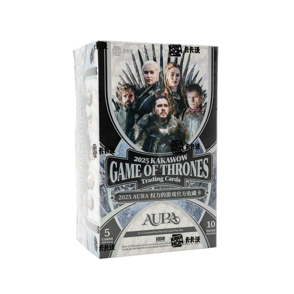 2025 Kakawow Aura Game of Thrones Trading Cards - 10 Packs per Box, 5 Cards per Pack