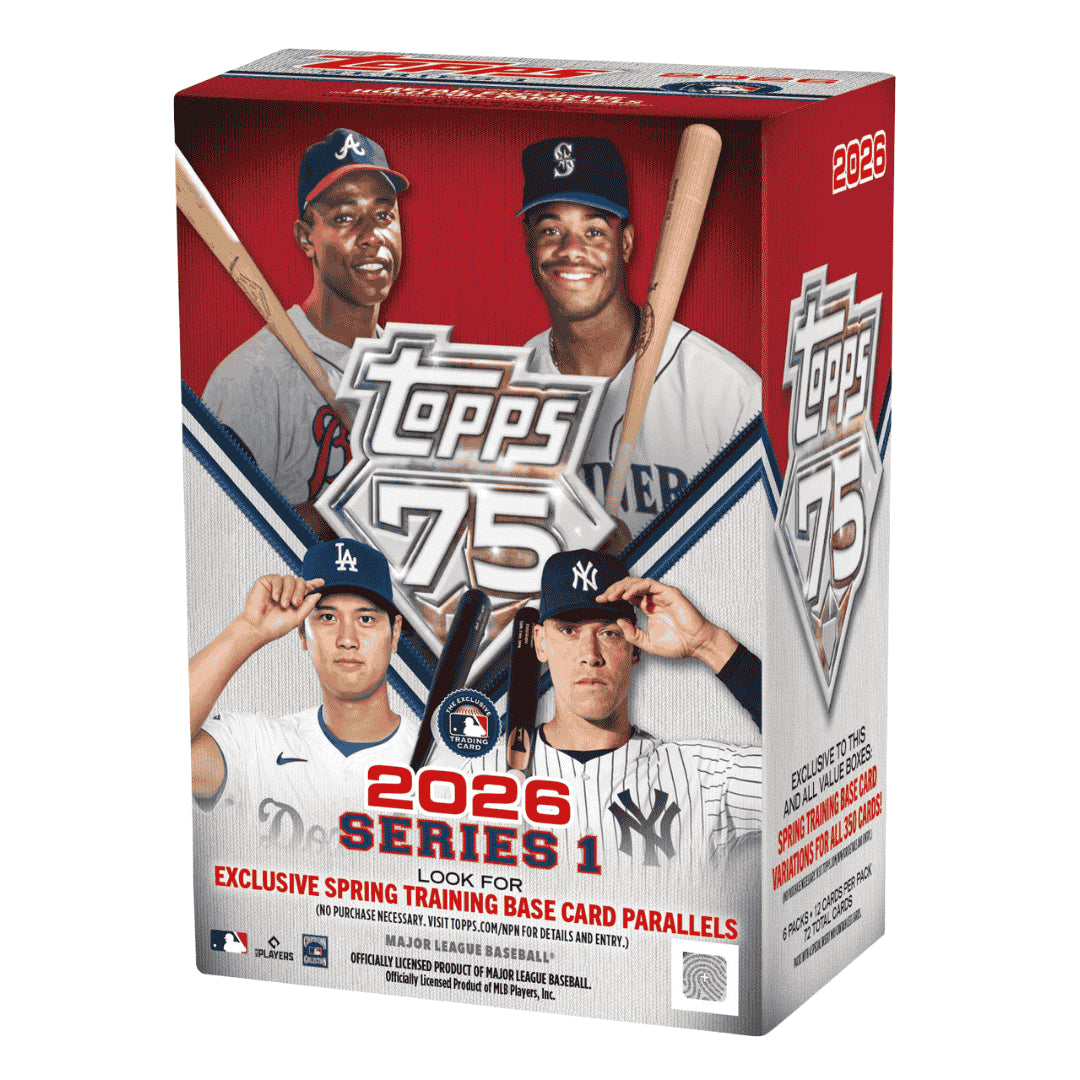 2026 Topps Series 1 Baseball Blaster Box - 6 Packs per Box, 12 Cards Per Pack TD