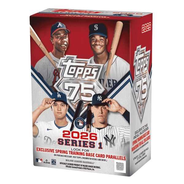2026 Topps Series 1 Baseball Blaster Box - 6 Packs per Box, 12 Cards Per Pack TD