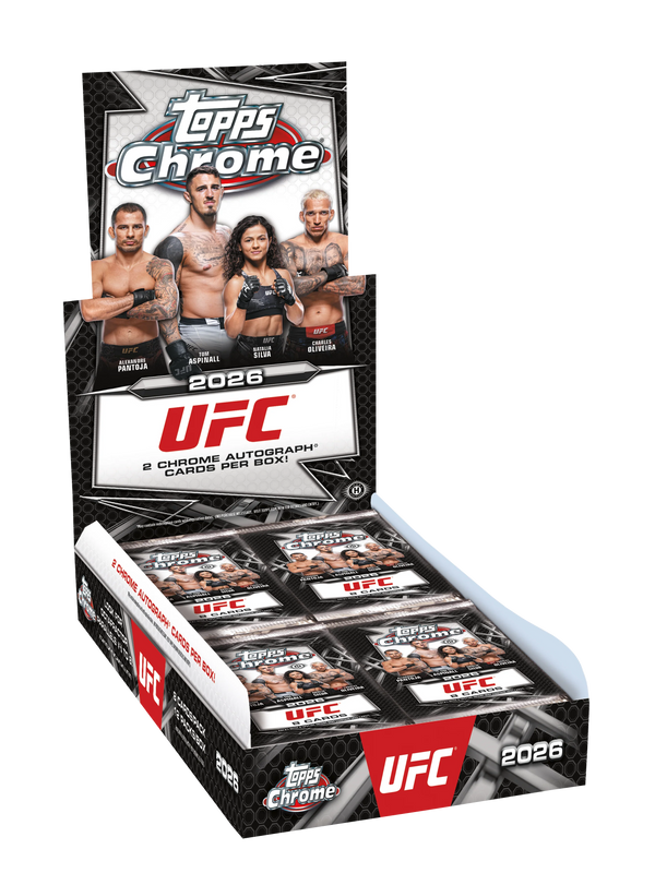 2026 Topps Chrome UFC Hobby Box - 12 Packs per Box, 8 Cards per Pack, 2 Autos