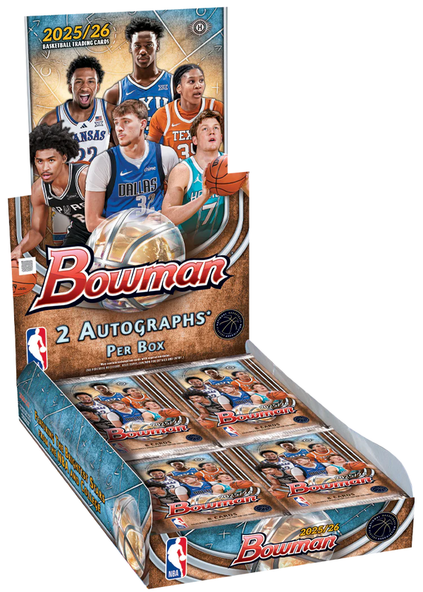 2025-26 Bowman Basketball Hobby Box - 20 Packs per Box, 8 Cards per Pack, 2 Autos per Box