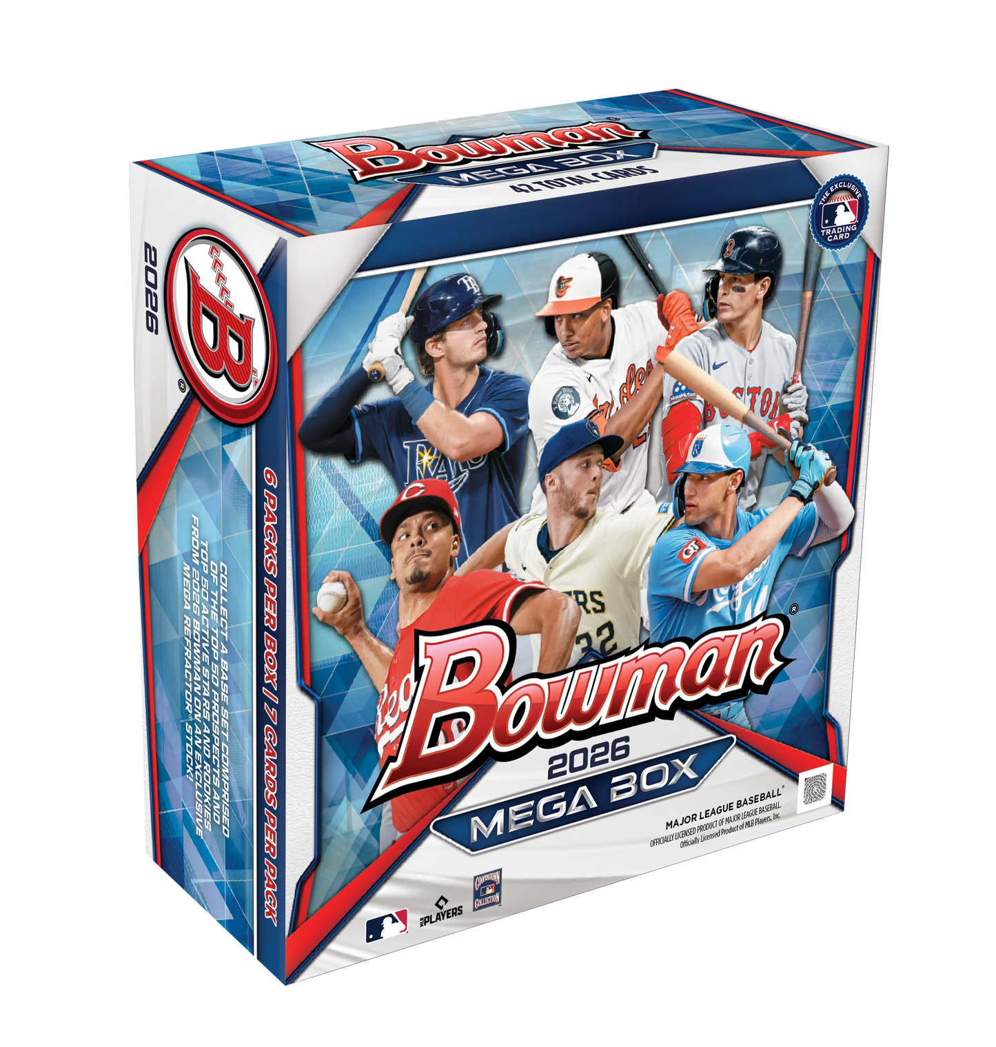 2026 Bowman Baseball Mega Box - 6 Packs per Box, 7 Cards per Box