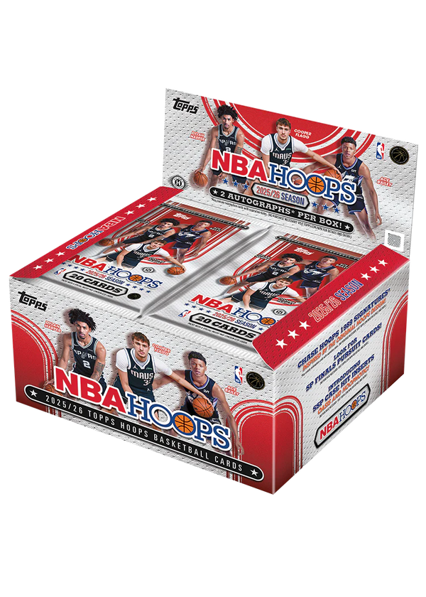 2025-26 Topps Hoops Basketball Jumbo Box - 10 Packs per Box, 20 Cards per Pack, 2 Autos per Box