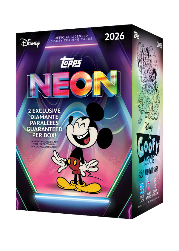 2026 Topps Disney Neon Blaster Box - 7 Packs per Box, 5 Cards per Pack