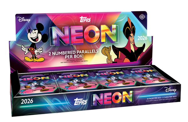 2026 Topps Disney Neon Hobby Box - 20 Packs per Box, 5 Cards per Pack